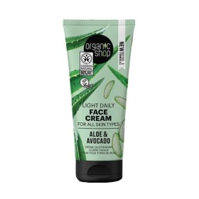 Organic Shop Light Daily Face Cream Aloe & Avocado Ελαφριά Κρέμα Προσώπου 50ml
