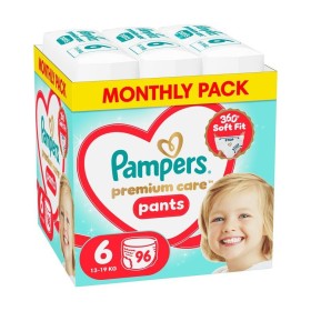 Pampers Premium Pants Μέγεθος 6 (13kg-19kg) Πάνες Βρακάκι 96 Τεμάχια [Monthly Pack]
