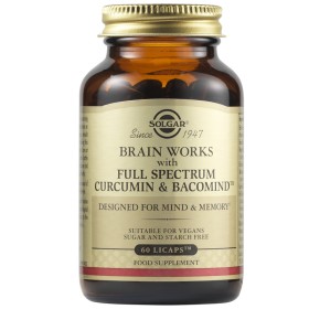 Solgar Brain Works With Full Spectrum Curcumin & Bacomind 60 Κάψουλες Solgar Brain Works With Full Spectrum Curcumin & Bacomind 60 Κάψουλες