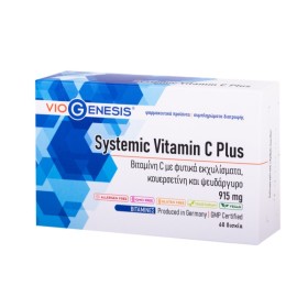 VIOGENESIS Vitamin C Systemic Plus 915mg 60 Ταμπλέτες