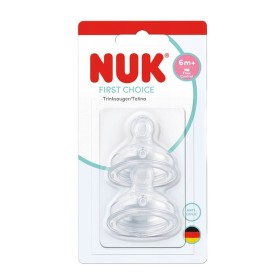 Nuk First Choice Plus Θηλή Σιλικόνης Flow Control 6m+ 2 Τεμάχια [10.721.329]