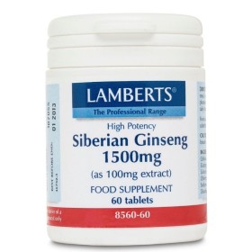 LAMBERTS Siberian Ginseng 1500mg Supplement for Anxiety 60 Tablets