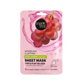 ORGANIC SHOP Collagen Therapy Sheet Mask with Grape & Plant Collagen Μάσκα Σύσφιξης & Ανόρθωσης 1 Τεμάχιο