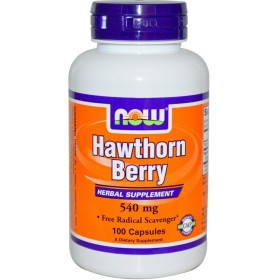 NOW Hawthorn Berry 550mg Συμπλήρωμα με Αγγειοδιασταλτική Δράση για Καρδιακή Ενίσχυση 100 Κάψουλες