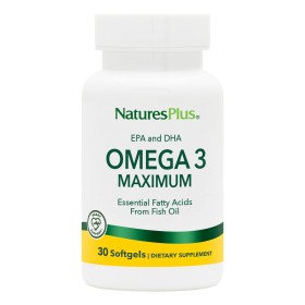 Natures Plus Omega 3 Maximum EPA & DHA για τη Φυσιολογική Λειτουργία της Καρδιάς & του Εγκεφάλου & της Όρασης 30 Μαλακές Κάψουλες Natures Plus Omega 3 Maximum EPA & DHA για τη Φυσιολογική Λειτουργία της Καρδιάς & του Εγκεφάλου & της Όρασης 30 Μαλακές Κάψουλες
