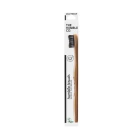 THE HUMBLE CO Humble Brush Bamboo Toothbrush Medium Οδοντόβουρτσα Ενηλίκων Μαύρο 1 Τεμάχιο