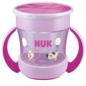 Nuk Mini Magic Cup με Χείλος & Καπάκι 6+m Μωβ 160ml [10.751.278]
