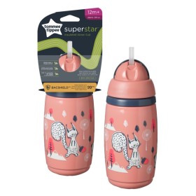 Tommee Tippee Κύπελλο Ισοθερμικό με Καλαμάκι Σομόν 266ml 12m+ 1 Τεμάχιο