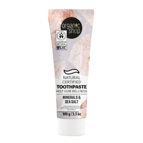 Organic Shop Natural Certified Οδοντόκρεμα για Υγιή Ούλα με Μέταλλα & Θαλασσινό Αλάτι 100gr