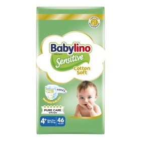 BABYLINO Value Pack Maxi Plus No.4+ (10-15kg) Absorbent & Certified Friendly Baby Diapers 46 Pieces