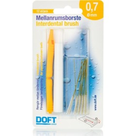 Doft Interdental Brush Μεσοδόντια Βουρτσάκια Κίτρινο 0.7mm 12 Τεμάχια