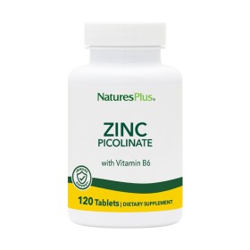 NATURES PLUS Zinc Di-Picolinate Complex Συμπλήρωμα με Ψευδάργυρο & Βιταμίνη Β6 120 Ταμπλέτες