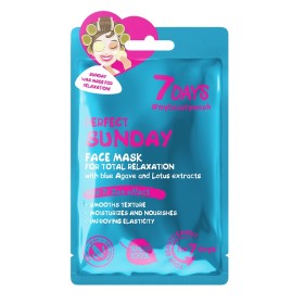 7DAYS ΜΒ Perfect Sunday Sheet Mask Μάσκα Προσώπου Βαθιάς Ενυδάτωσης με Μπλε Αγαύη & Λωτό 28g