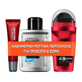 LOREAL MEN EXPERT Promo Vita Lift Anti-Ageing Anti-Wrinkle Eye Cream 15ml & Stress Resist Deodorant Roll-on 50ml & After Shave Anti-Redness Lotion 100ml