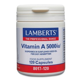 LAMBERTS Vitamin A 5000iu Συμπλήρωμα με Βιταμίνη Α για Ενίσχυση του Δέρματος & της Όρασης 120 Κάψουλες