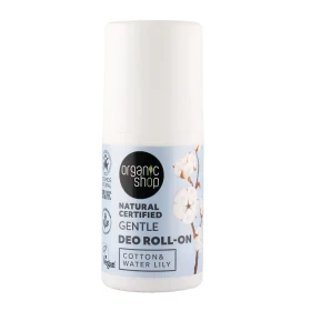 Organic Shop Natural Certified Απαλό Αποσμητικό Roll-On με Βαμβάκι & Water Lily 50ml