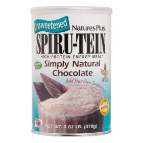 NATURES PLUS Spiru-Tein Simply Natural Chocolate Energy Formula Chocolate Flavor 370g