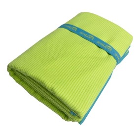 Solart Πετσέτα Θαλάσσης Microfiber 80x195cm Κοτλέ Πράσινη με Μπλε Δέστρα