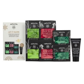 Apivita Promo Let It Glow Express Masks Μάσκα Προσώπου για Ενυδάτωση 2x8ml & Μάσκα Προσώπου για Λάμψη 2x8ml & Μάσκα Προσώπου για Μαύρους Κύκλους 2x8ml & Gel Καθαρισμού Προσώπου 15ml