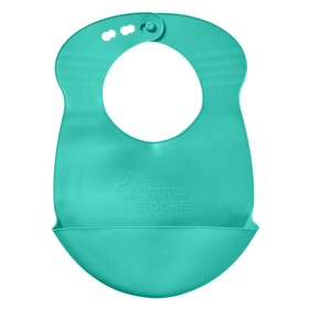 Tommee Tippee Roll & Go Silicone Baby Αδιάβροχη Βρεφική Σαλιάρα 6m+ Μέντα 1 Τεμάχιο