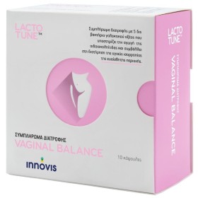 LACTOTUNE Vaginal Balance Συμπλήρωμα Διατροφής για την Υγιή Ισορροπία του Κόλπου 350mg 10 Κάψουλες