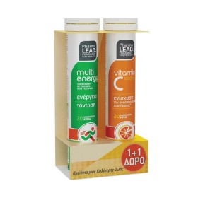Pharmalead Promo Multi Energy για Ενέργεια & Τόνωση 20 Αναβράζοντα Δισκία & Vitamin C 1000mg 20 Αναβράζοντα Δισκία [1+1 Δώρο]