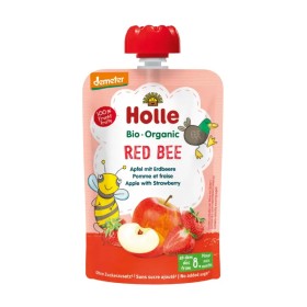 Holle Bio-Organic Red Bee Πουρεδάκι Φρούτων με Μήλο & Φράουλα από 8m+ 100g