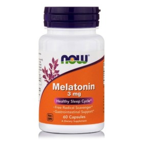 NOW MELATONIN 3 mg - Sleep Supplement 60 Capsules