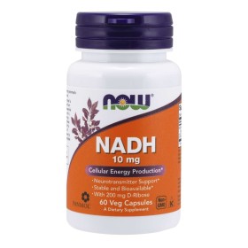 NOW NADH 10mg για Πνευματική Εγρήγορση 60 Φυτικές Κάψουλες
