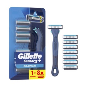 Gillette Sensor3+ Comfort Ανδρικό Ξυραφάκι με Εργονομική Λαβή & 8 Ανταλλακτικές Κεφαλές 1 Τεμάχιο Gillette Sensor3+ Comfort Ανδρικό Ξυραφάκι με Εργονομική Λαβή & 8 Ανταλλακτικές Κεφαλές 1 Τεμάχιο