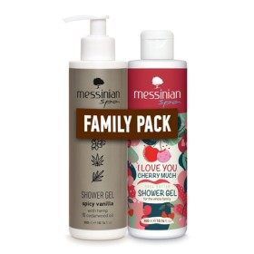 Messinian Spa Promo Spicy Vanilla With Hemp & Cedarwood Oil Αφρόλουτρο με Άρωμα Πικάντικης Βανίλιας 300ml & I love You Cherry Much Shea Butter Shower Gel 300ml