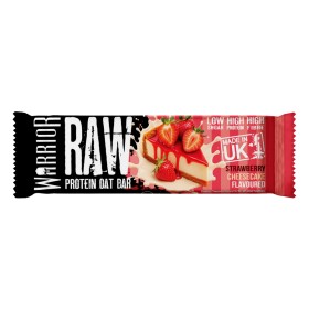 Warrior Raw Μπάρα Πρωτεΐνης με Βρώμη & Γεύση Cheesecake Φράουλα 75g