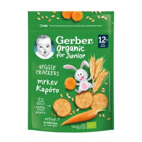 Gerber Organic Veggie Crackers for Junior Ψημένα Βιολογικά Κράκερ Δημητριακών με Γεύση Καρότο από 12m+ 100g Gerber Organic Veggie Crackers for Junior Ψημένα Βιολογικά Κράκερ Δημητριακών με Γεύση Καρότο από 12m+ 100g