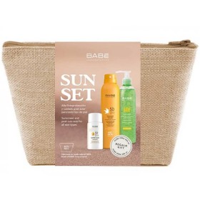 BABE LABORATORIOS Promo Sun Set Super Fluid SPF50 50ml & Transparent Sunscreen Wet Skin SPF50 200ml & Gift Aloe Vera 300ml