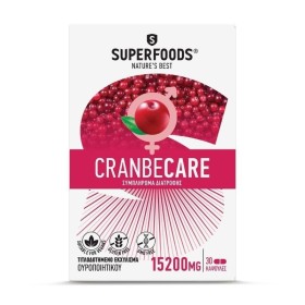 Superfoods Cranbecare 15200mg Συμπλήρωμα για Υποστήριξη του Ουροποιητικού Συστήματος 30 Κάψουλες