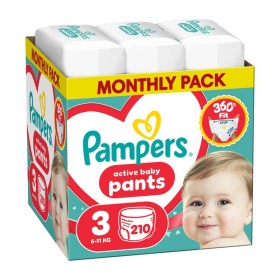 Pampers Active Baby Pants Μέγεθος 3 (6kg-11kg) Πάνες Βρακάκι 210 Τεμάχια [ Monthly Pack ]