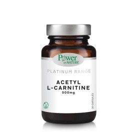 Power Health Platinum Range Acetyl L-Carnitine 500mg για Ενέργεια 30 Φυτικές Κάψουλες