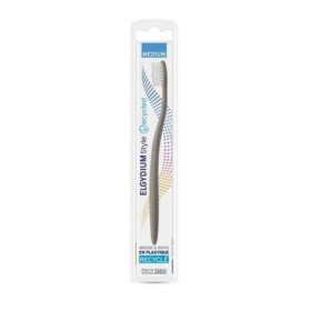 Elgydium Eco Style Recycled Οδοντόβουρτσα Μέτρια Χρώμα Γκρι 1 Tεμάχιο