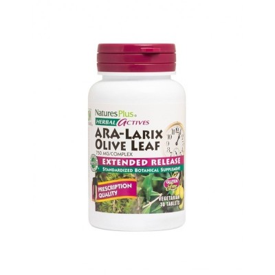 ΔΩΡΟ NATURES PLUS E/R Ara-Larix / Olive Leaf 750mg 30tabs