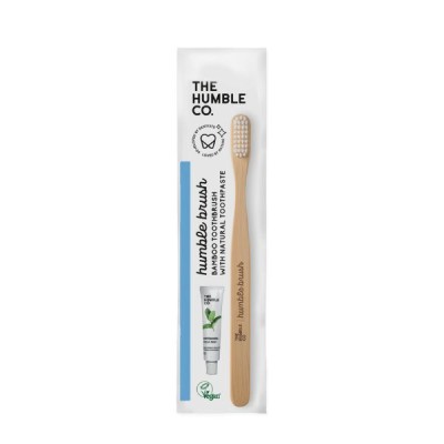 ΔΩΡΟ THE HUMBLE CO Amenity Kit- Flat-Flat & Toothpaste - Adult White Soft