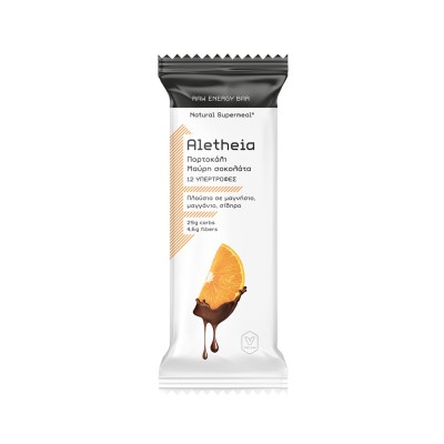 ΔΩΡΟ Aletheia Raw Energy Bar Πορτοκάλι & Μαύρη Σοκολάτα 50g